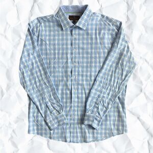 Men’s XXL shirt, blue and white, Neck size 18– 18 1/2 by JamesTattersall